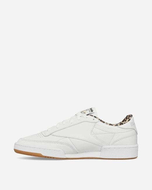 Reebok White Wacko Maria Club C 85 Vintage Sneakers / Leopard for men