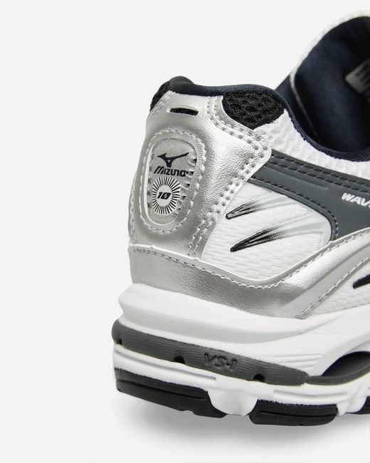 Mizuno White Wave Rider 10 S Sneakers / Silver / Black for men