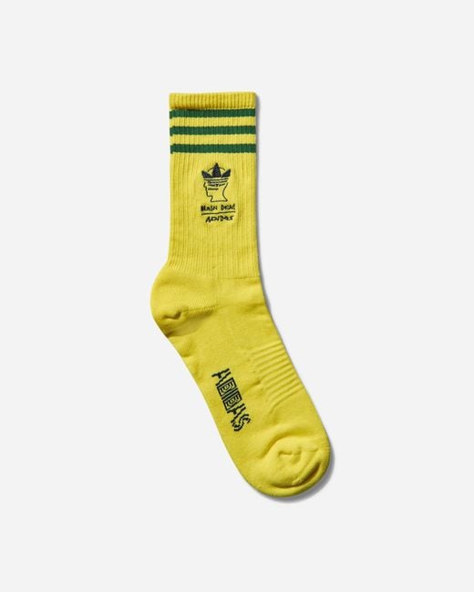 Adidas Brain Dead Socks Bright Yellow for men