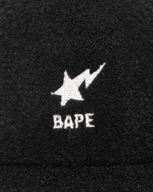 A Bathing Ape Black Bape Sta Pile Bucket Hat for men
