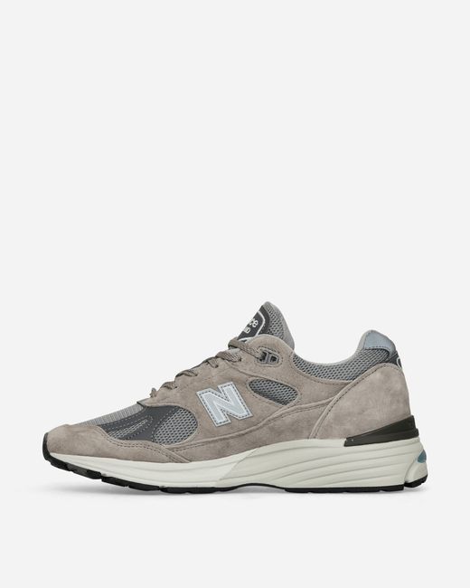 New Balance White Made In Uk 991v2 Sneakers Dove / Alloy / Silver for men
