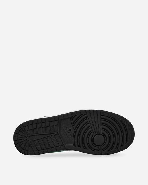 Nike Air Jordan 1 Mid Sneakers White / Black / Green Glow for men