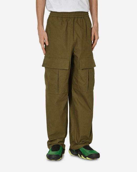 Acne Green Cargo Trousers for men