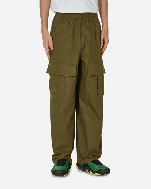 Acne Green Cargo Trousers for men