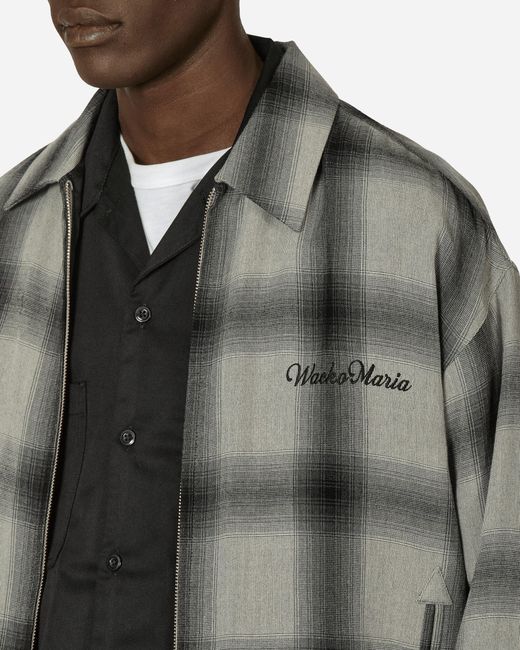 Wacko Maria Black Ombre Check 50 S Jacket (type-2) for men