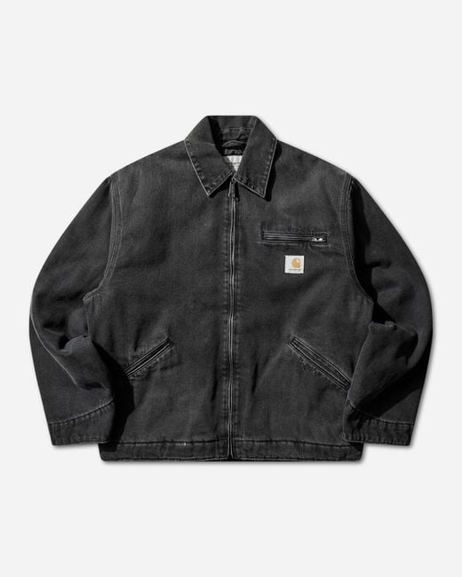 Carhartt S Og Detroit Jacket (Grind Washed) in Black for Men | Lyst