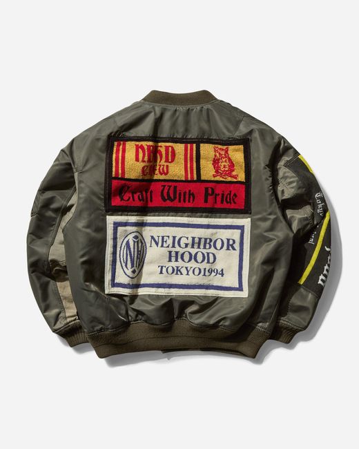 Neighborhood Men S Ma-1 Flight Jacket Mod Olive Drab in