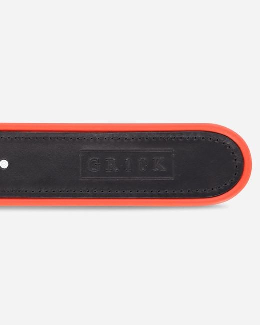 GR10K White Piping Leather Belt for men