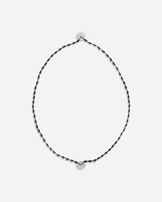 Neighborhood Metallic Cord Coin Necklace for men