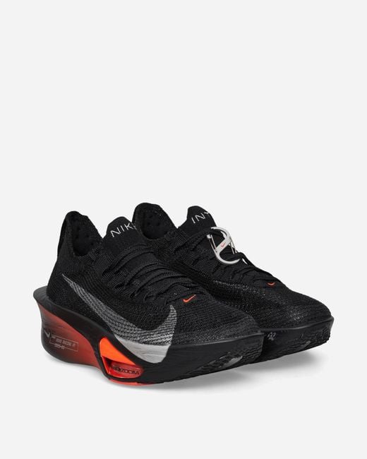 Nike Black Air Zoom Alphafly 3 Sneakers Metallic Bright Crimson for men