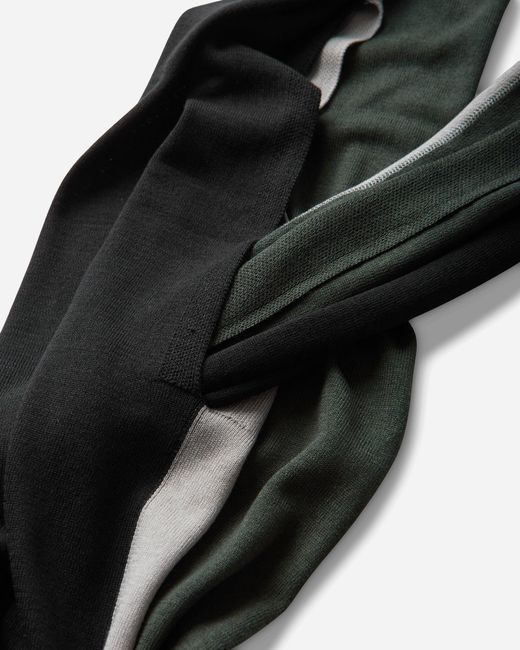 Kiko Kostadinov Black Sigo Knit Scarf for men