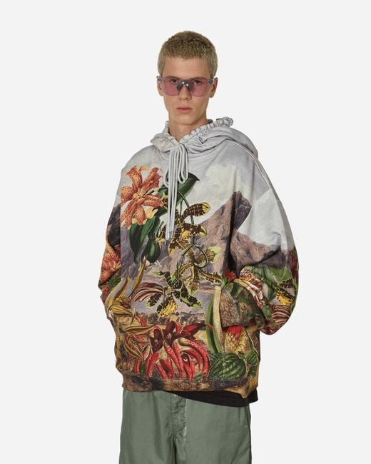 Dries Van Noten Multicolor Botanical Landscape Hooded Sweatshirt for men