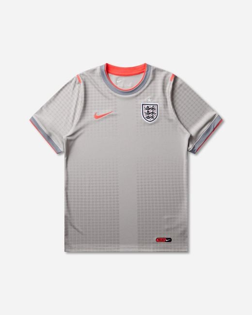 Nike Gray England X Palace Academy Pro Shortsleeve Soccer Top Pewter Bright Crimson for men