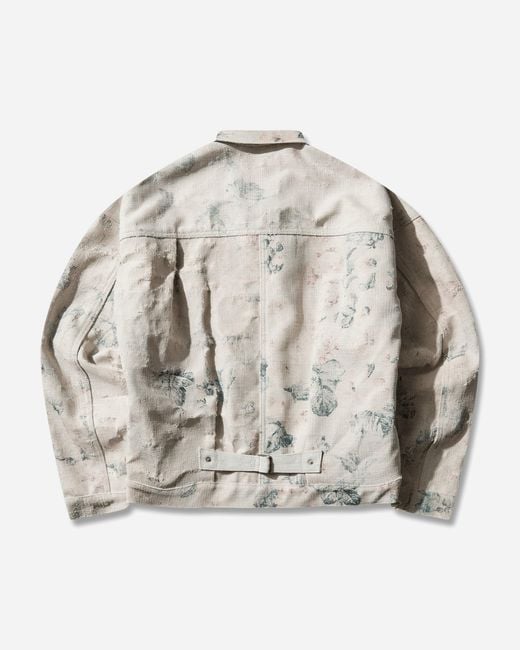 Junya Watanabe Gray Men S Levi's Roses Type 1 Jacket Off White for men
