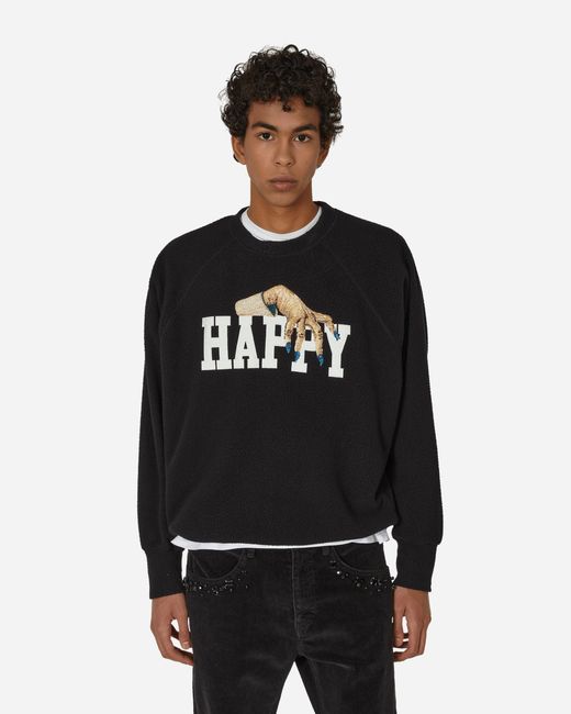 Undercover Black Happy Crewneck Sweatshirt for men