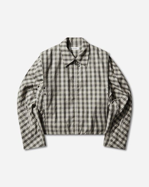 Kiko Kostadinov Men S Irimias K-dart Bomber Oyster Check in Gray
