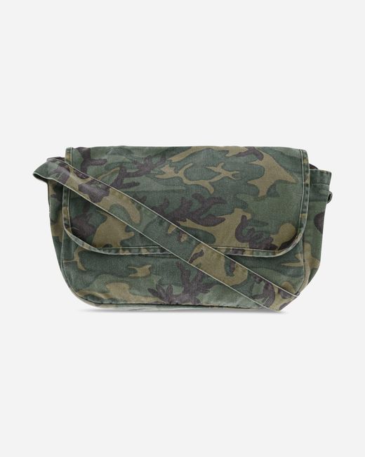 Needles Green Reversible News Paper Bag Camo for men
