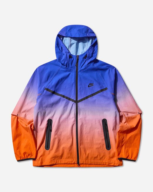 Nike Blue Tech Woven Windrunner Full-Zip Jacket Game Royal Safety for men