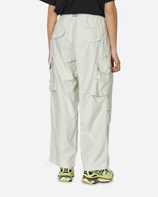 And Wander White Oversized Cargo Pants Off