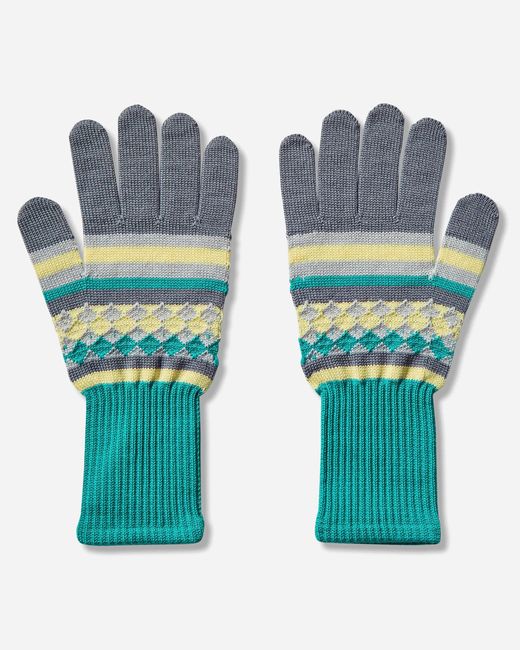 Asics Novalis Aquifolia Knit Gloves Blue Haze / Lemon for men