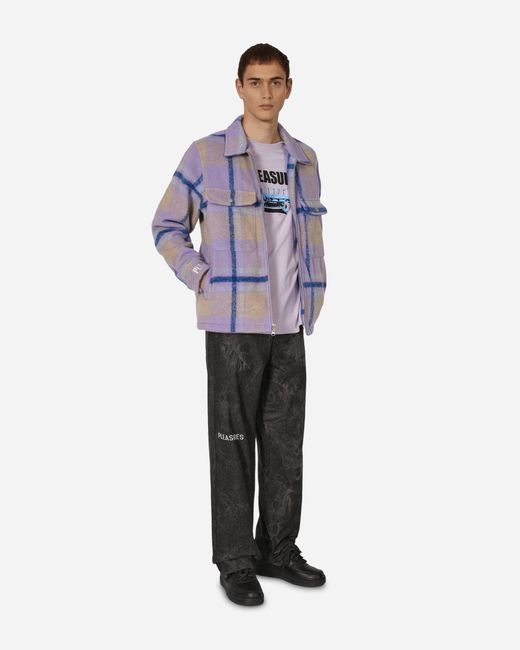 Pleasures Folklore Plaid Work Jacket Purple for Men Lyst UK