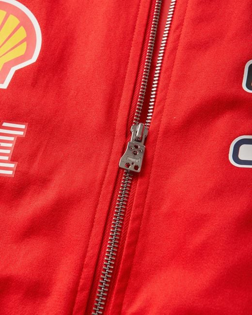 PUMA Red Scuderia Ferrari Hp Replica Drivers Authentic Bomber Jacket for men