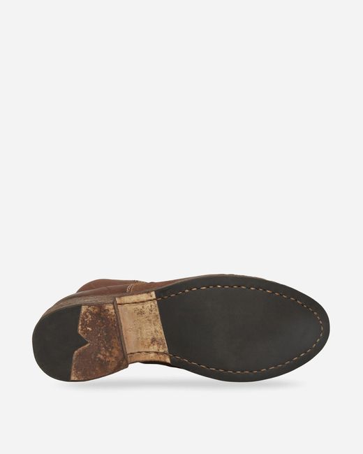 Visvim Brown Virgil Boots-folk Dark for men