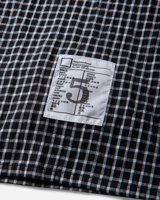 Neighborhood Gray S Bw Check Shortsleeve Shirt for men