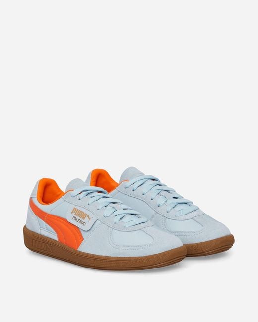 PUMA White Palermo Og Sneakers Silver Sky / Cayenne Pepper for men