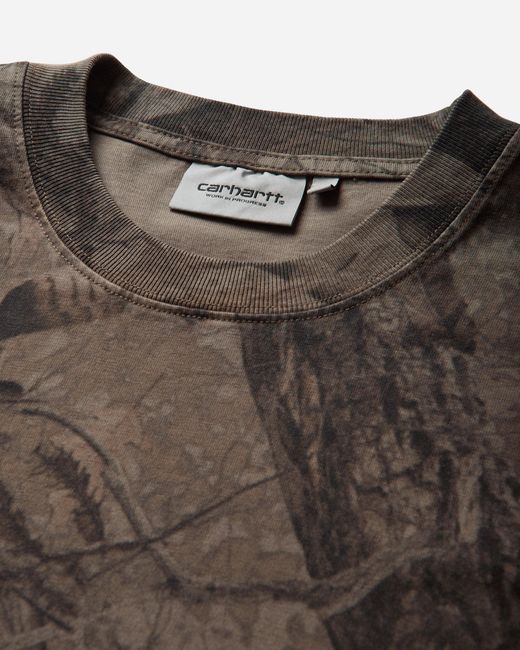 Carhartt Brown Feather Tree Camo T-Shirt Khaki for men