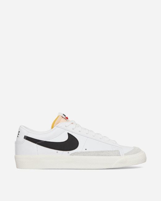Nike blazer trainers white and black online