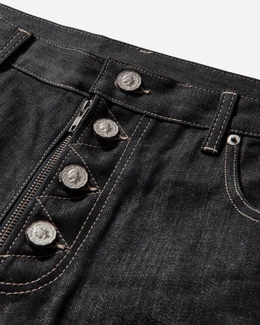 protocol index デニム Protocol Index Men S Paneled Hybrid Denim Pants Indigo / Leather
