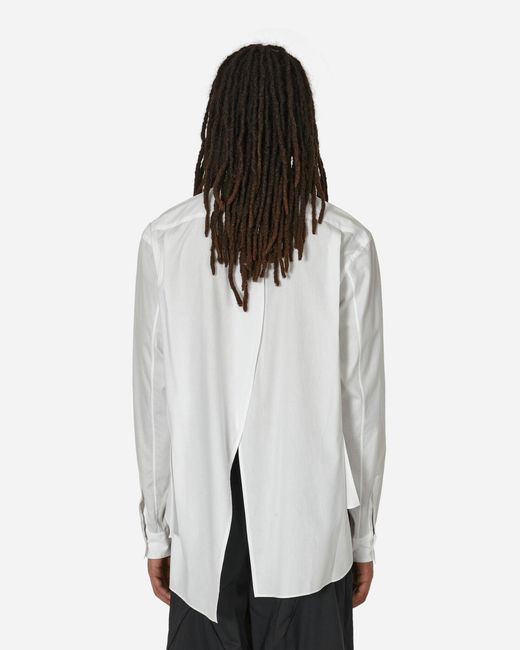 Comme des Garçons White Cut-out Longsleeve Shirt for men