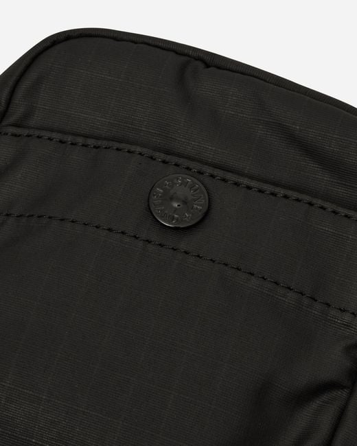 Stone Island Black Double Coated Cotton Ripstop Wallet for men