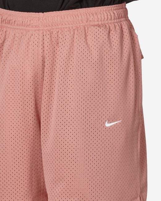 Nike Pink Solo Swoosh Mesh Short Red Stardust for men