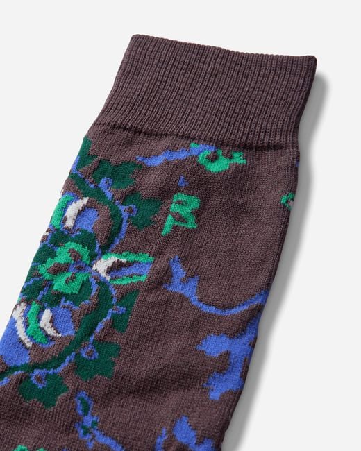 Sacai Blue Floral Socks for men
