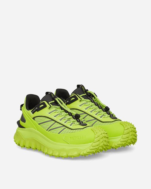 Moncler Green Trailgrip Low Sneakers Fluo for men