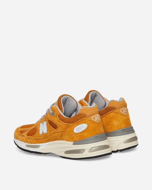 New Balance Orange Made In Uk 991v2 Brights Revival Sneakers for men
