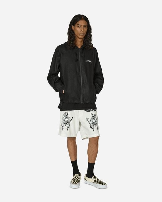 Nike Stüssy Linen Shell Jacket in Black for Men | Lyst