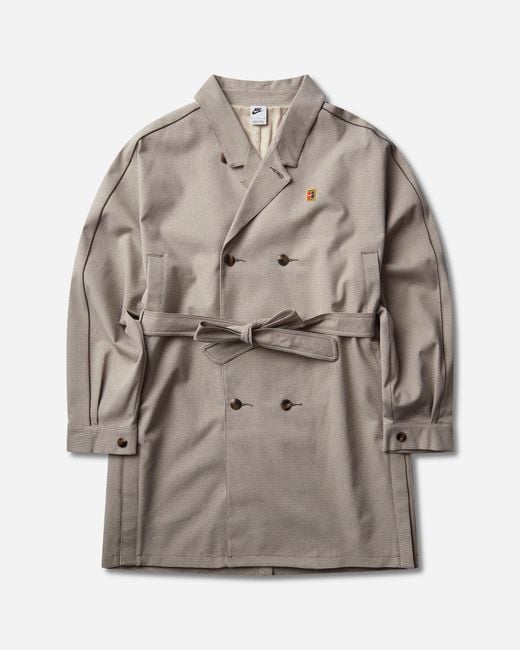 Nike Gray Club Rules Trench Coat Mink for men