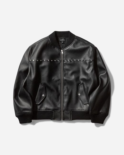 AFB Men S Studded Bomber Jacket in Black for Men | Lyst UK