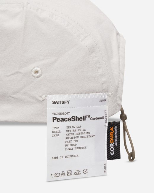 Satisfy White Peaceshell Cordura Trail Cap Light for men