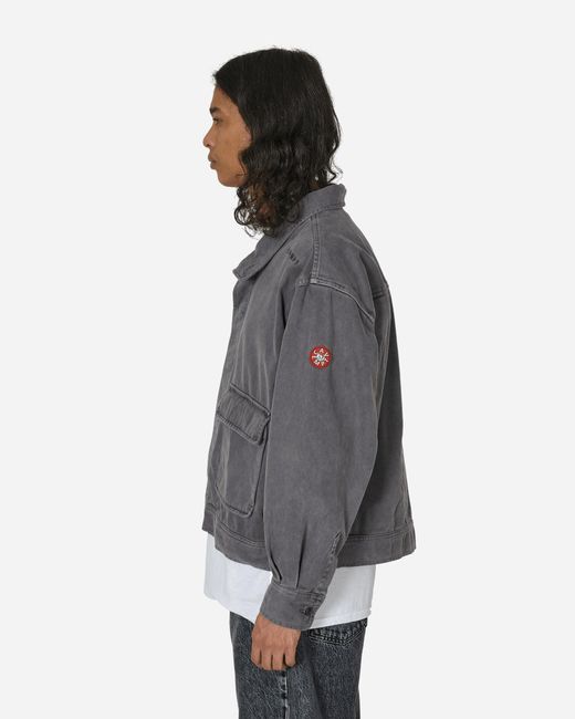 Cav Empt Gray Overdye Brushed Cotton Button Jacket Charcoal for men