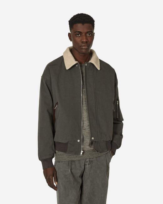 Cav Empt Gray Wool Boa Inner Zip Jacket Charcoal for men