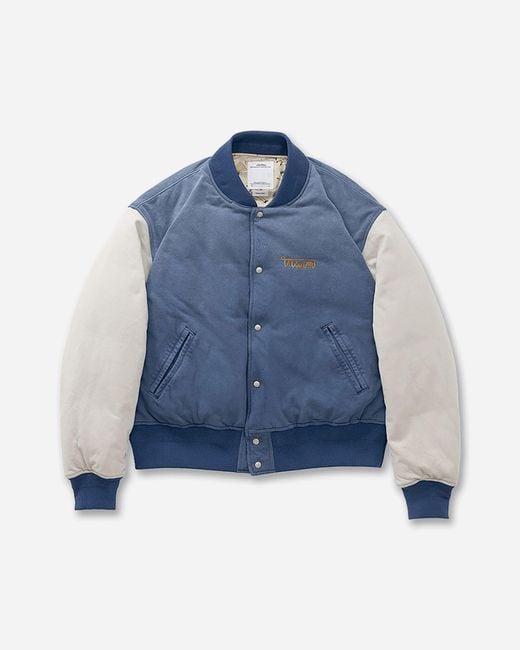 Visvim Blue Men S Varsity Era Down Jacket Light Indigo for men