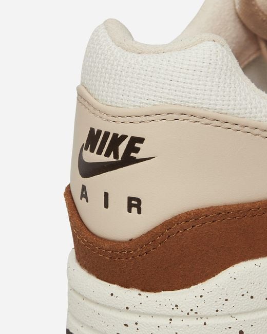 Nike White Wmns Air Max 1 87 Sneakers Velvet / Sanddrift for men