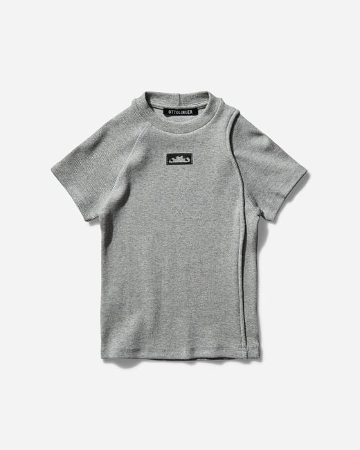 OTTOLINGER Gray S Decontructed Rib T-Shirt Melange