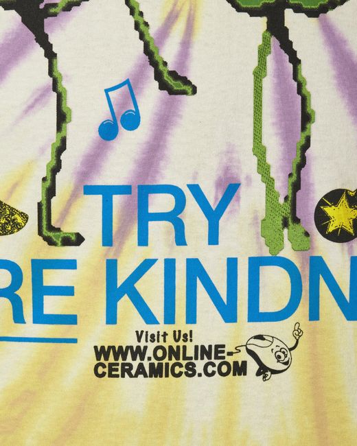 ONLINE CERAMICS Multicolor Try More Kindness Tie-dye T-shirt for men