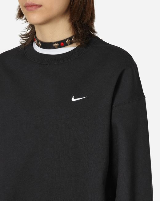 Nike Solo Swoosh Crewneck Sweatshirt Black / White