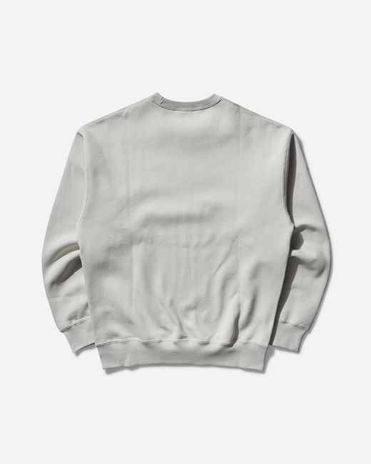 Nike Gray Men S Solo Swoosh Crewneck Sweatshirt Light Bone for men